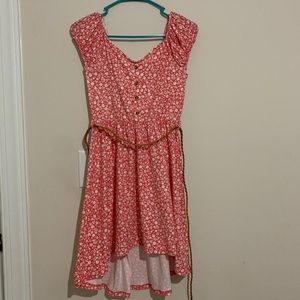 no boundaries floral hi-lo dress